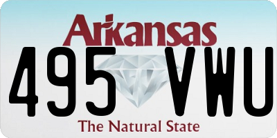 AR license plate 495VWU