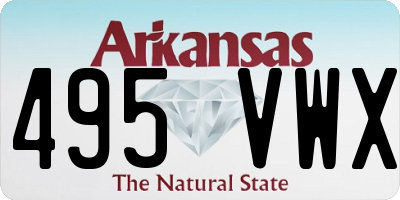 AR license plate 495VWX