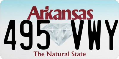 AR license plate 495VWY