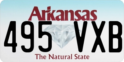 AR license plate 495VXB