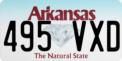 AR license plate 495VXD