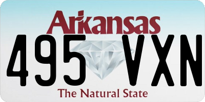 AR license plate 495VXN