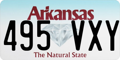 AR license plate 495VXY