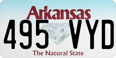 AR license plate 495VYD