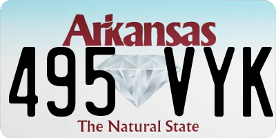 AR license plate 495VYK