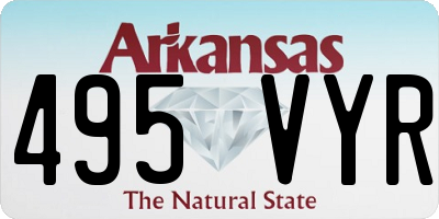 AR license plate 495VYR