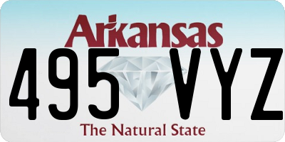 AR license plate 495VYZ