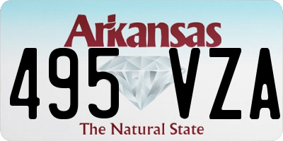 AR license plate 495VZA