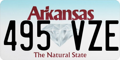 AR license plate 495VZE