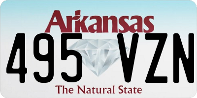 AR license plate 495VZN