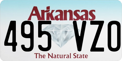 AR license plate 495VZO