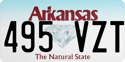 AR license plate 495VZT