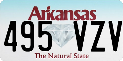 AR license plate 495VZV