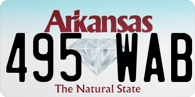 AR license plate 495WAB