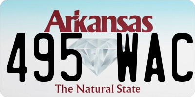 AR license plate 495WAC