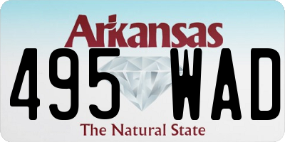 AR license plate 495WAD