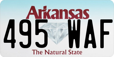 AR license plate 495WAF