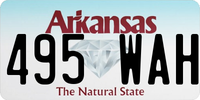 AR license plate 495WAH