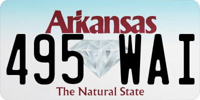 AR license plate 495WAI
