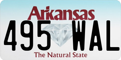 AR license plate 495WAL