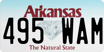 AR license plate 495WAM