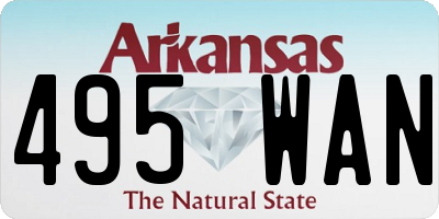 AR license plate 495WAN