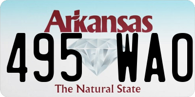 AR license plate 495WAO