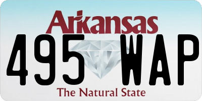 AR license plate 495WAP