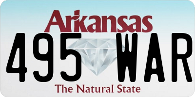 AR license plate 495WAR