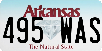 AR license plate 495WAS