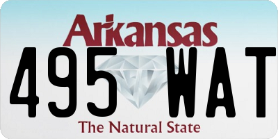 AR license plate 495WAT