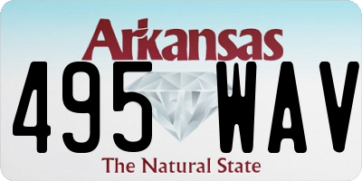 AR license plate 495WAV