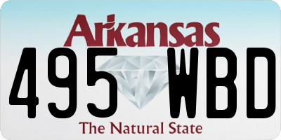 AR license plate 495WBD