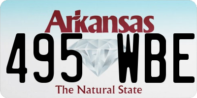 AR license plate 495WBE