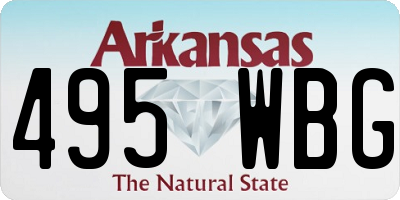 AR license plate 495WBG