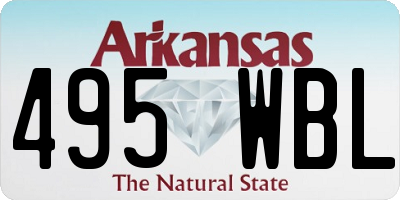AR license plate 495WBL