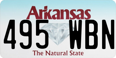 AR license plate 495WBN