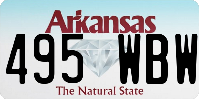 AR license plate 495WBW