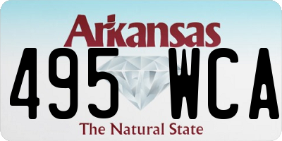 AR license plate 495WCA