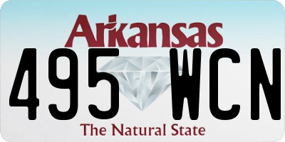 AR license plate 495WCN