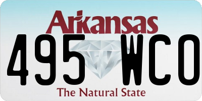AR license plate 495WCO