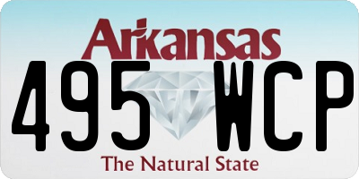 AR license plate 495WCP