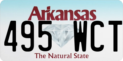 AR license plate 495WCT