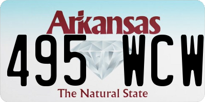 AR license plate 495WCW