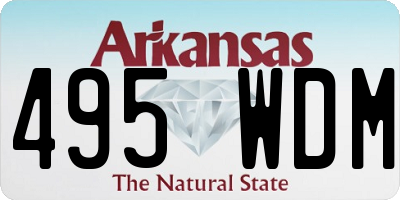 AR license plate 495WDM