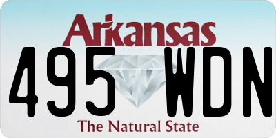 AR license plate 495WDN