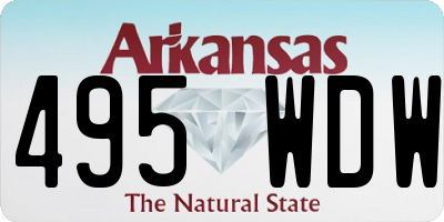 AR license plate 495WDW
