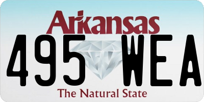 AR license plate 495WEA