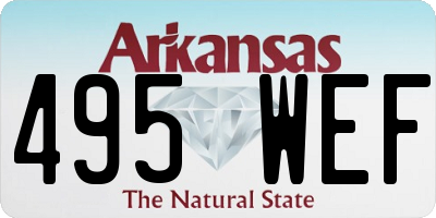 AR license plate 495WEF