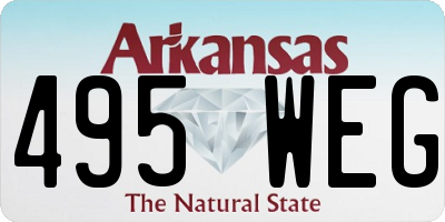 AR license plate 495WEG